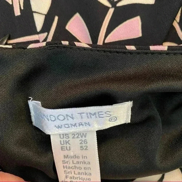 London Times Woman Floral Print Midi Dress Size 22W - Picture 4 of 14